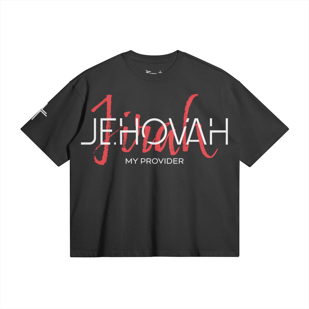 Jehovah Jireh Large Print Box Tee – Front View | Ink Drop Tees