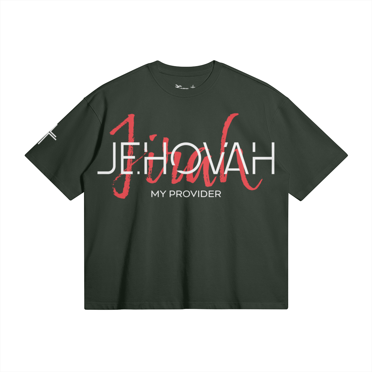 Jehovah Jireh Large Print Box Tee – Front View | Ink Drop Tees