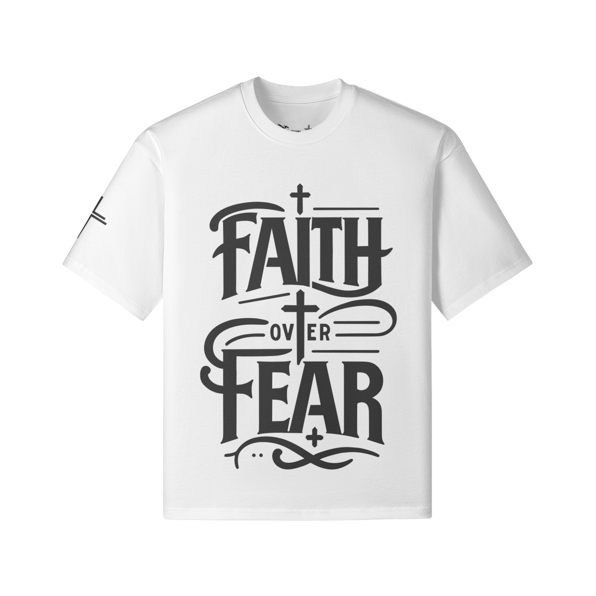 Faith Over Fear Tee – Front View | Ink Drop Tees