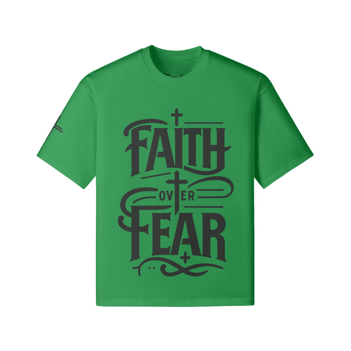Faith Over Fear Tee – Front View | Ink Drop Tees