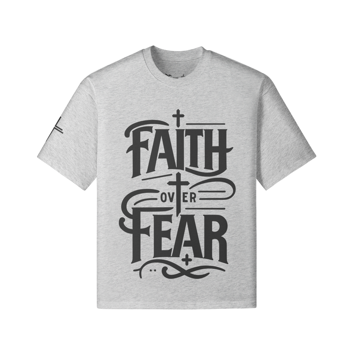 Faith Over Fear Tee – Front View | Ink Drop Tees