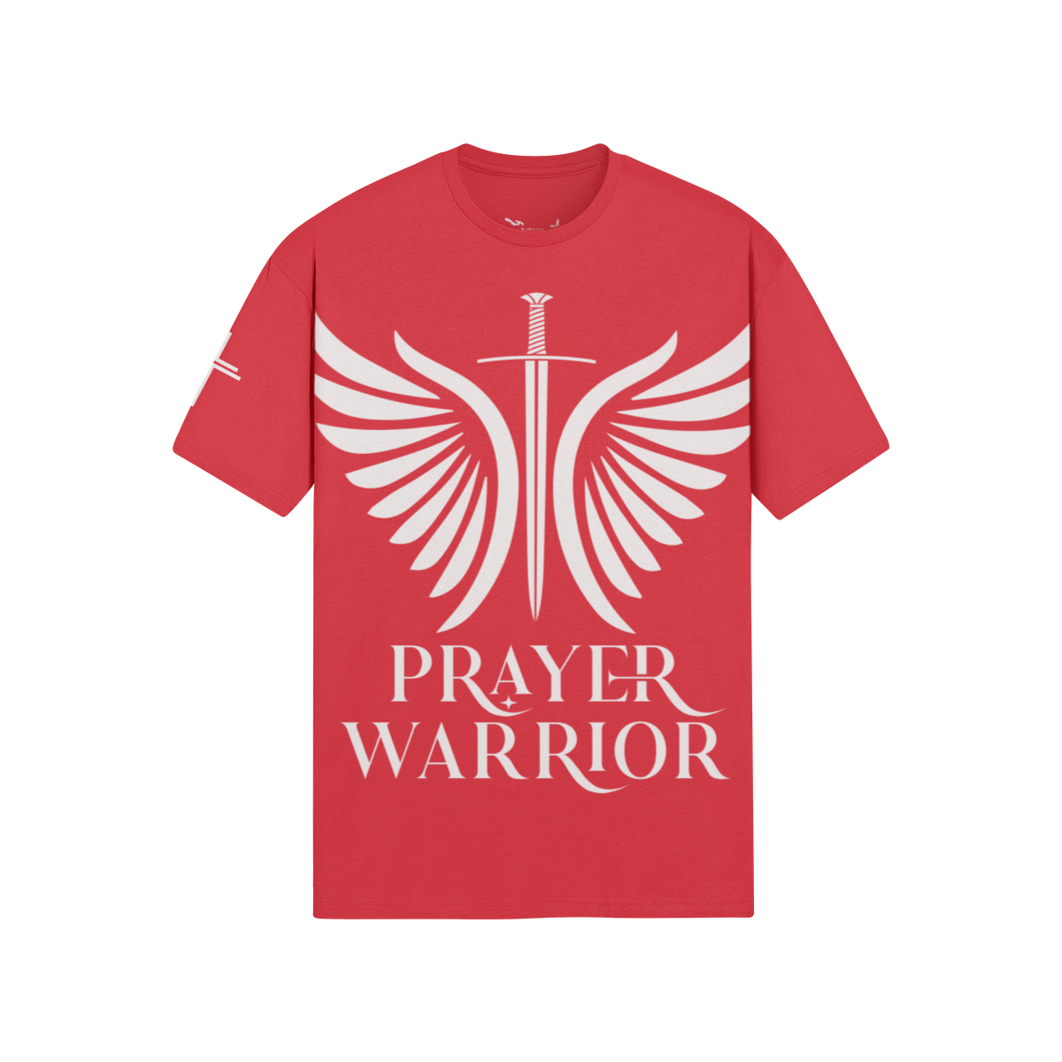 Prayer Warrior — White Ink – Front View | Ink Drop Tees