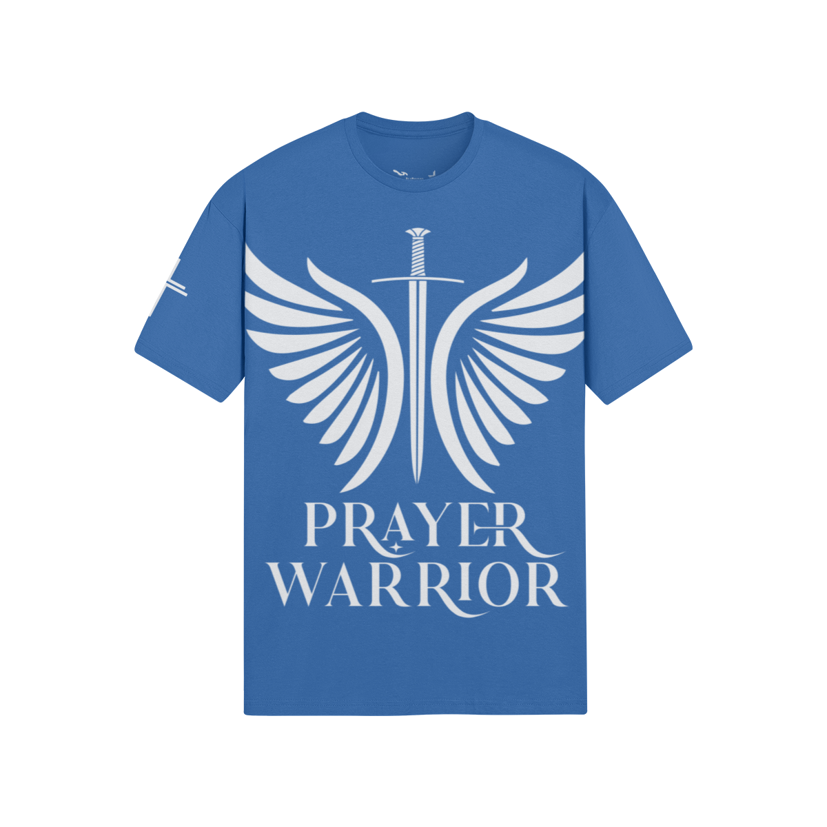 Prayer Warrior — White Ink – Front View | Ink Drop Tees