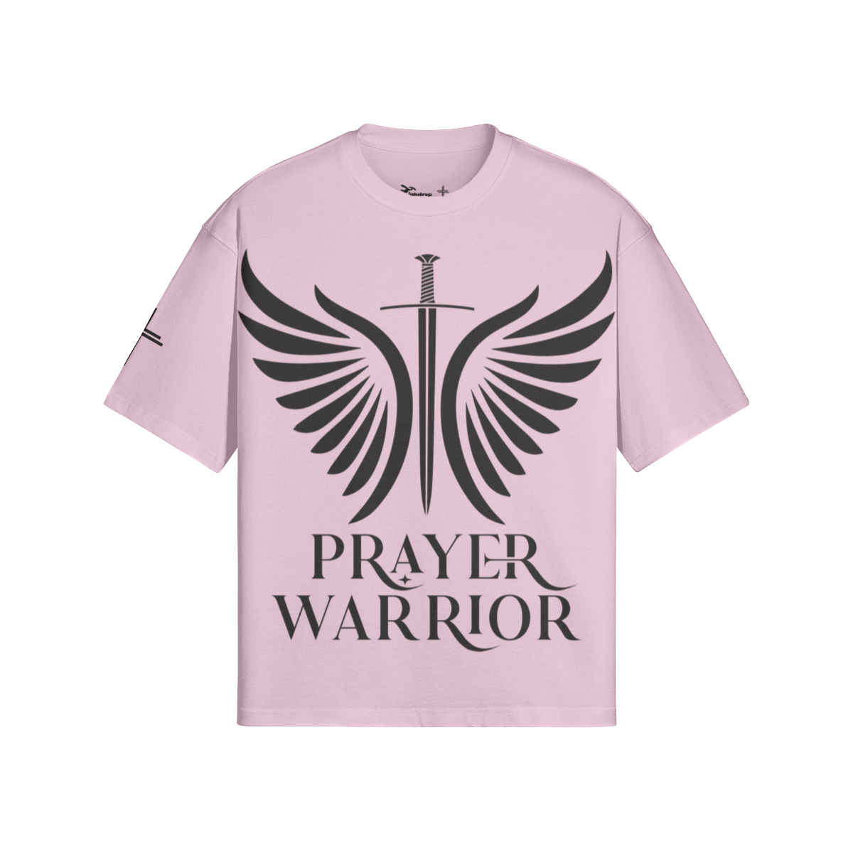 Prayer Warrior Black – Front View | Ink Drop Tees