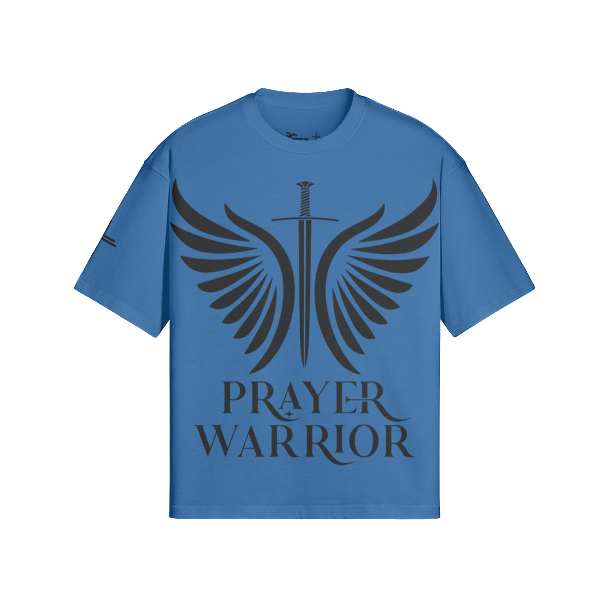 Prayer Warrior Black – Front View | Ink Drop Tees