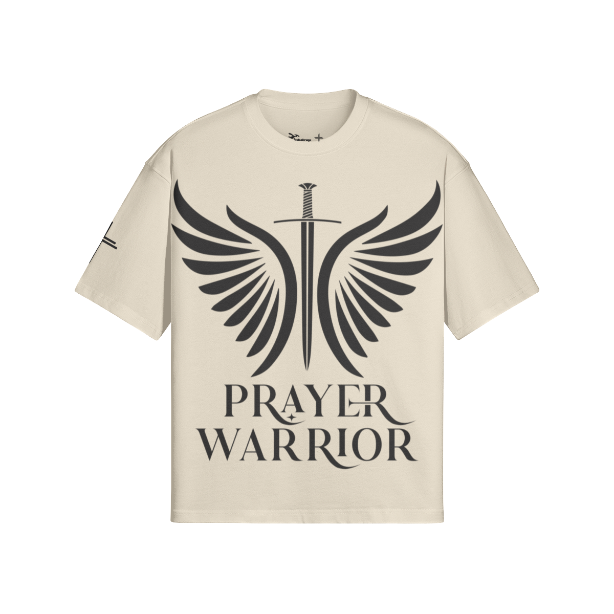 Prayer Warrior Black – Front View | Ink Drop Tees