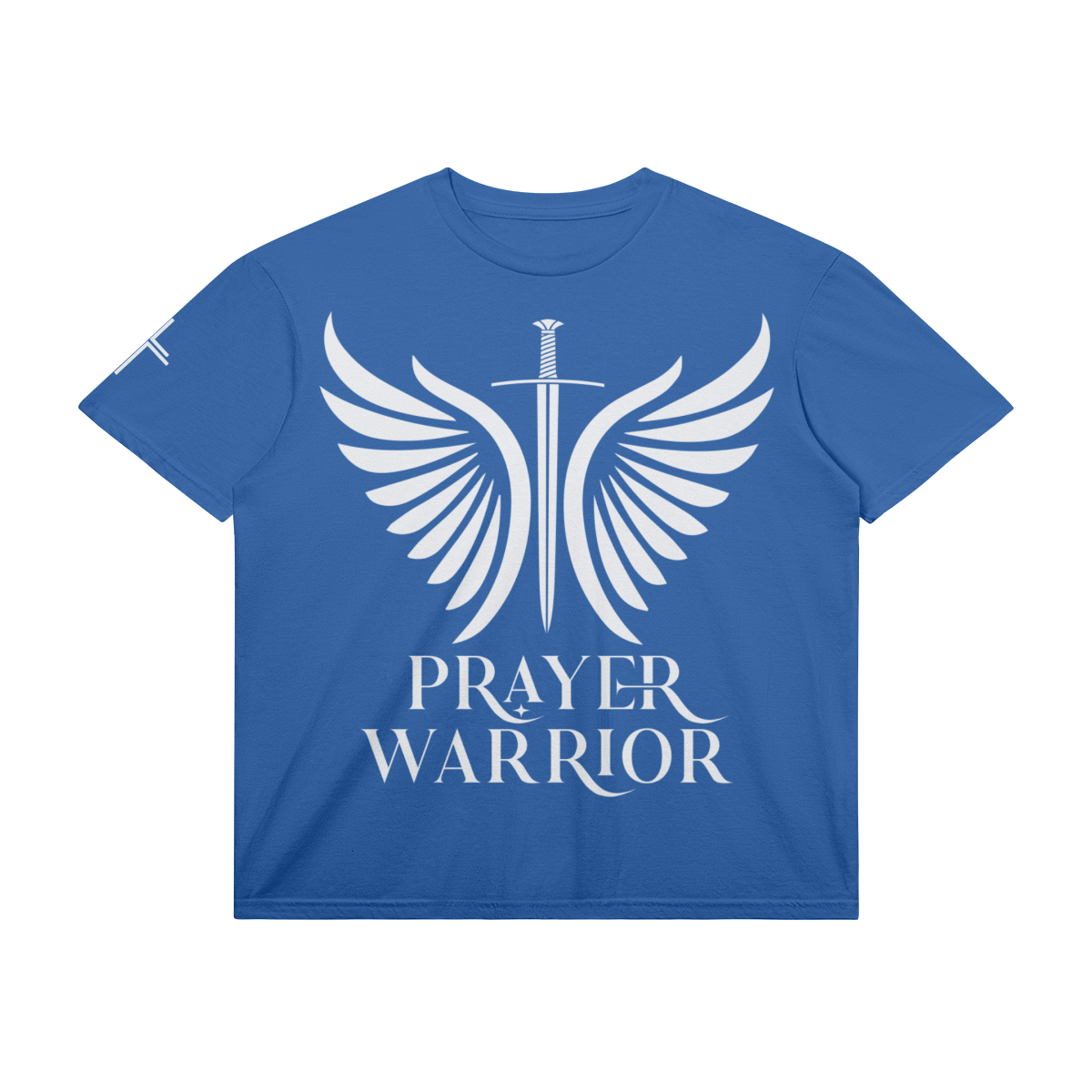 Prayer Warrior — White Ink – Front View | Ink Drop Tees