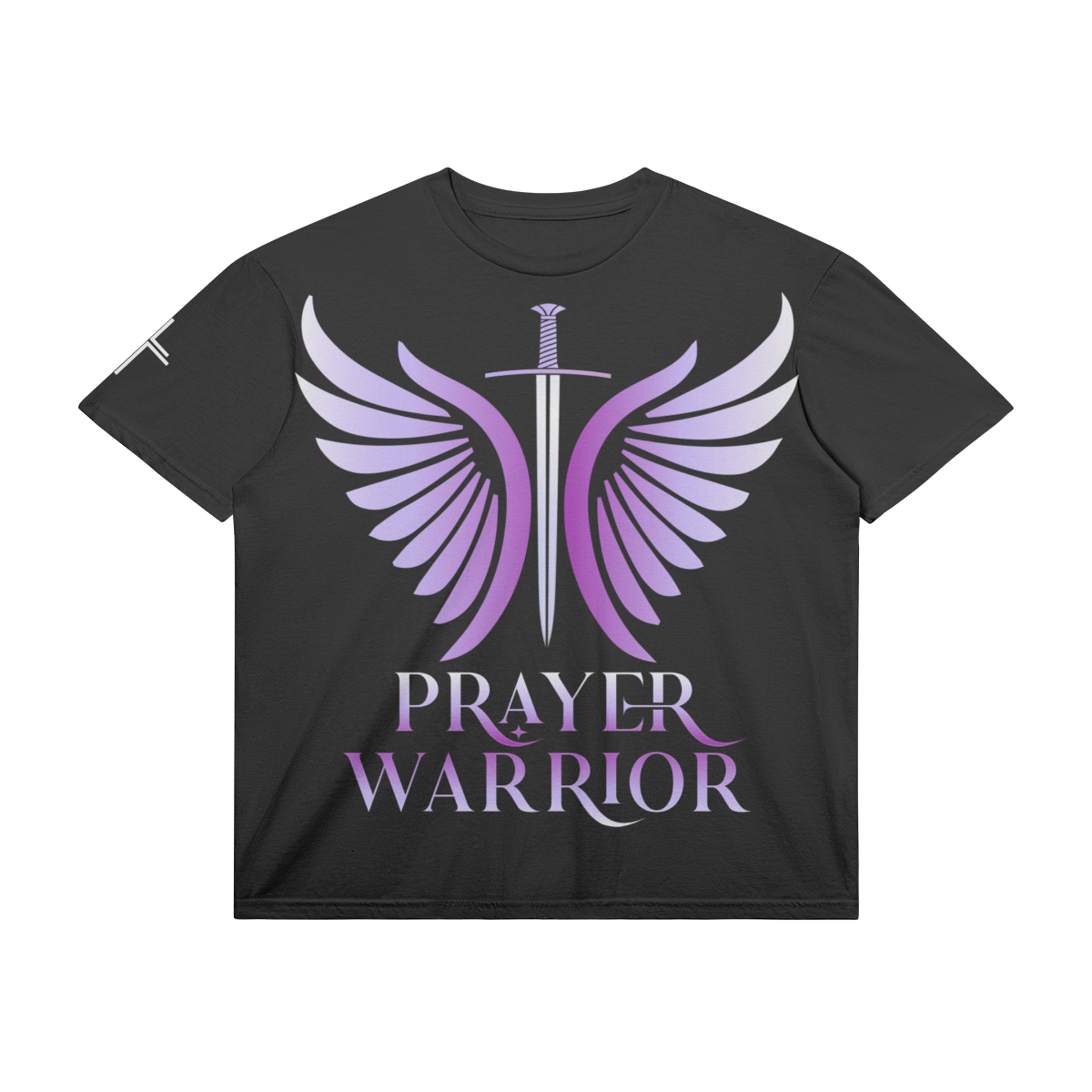 Prayer Warrior — Purple – Front View | Ink Drop Tees