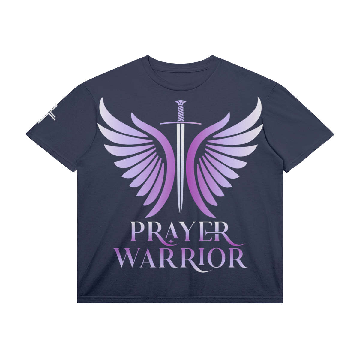 Prayer Warrior — Purple – Front View | Ink Drop Tees