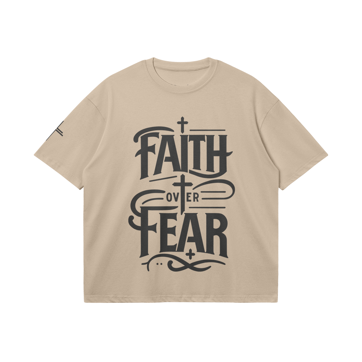 Faith Over Fear Tee – Front View | Ink Drop Tees