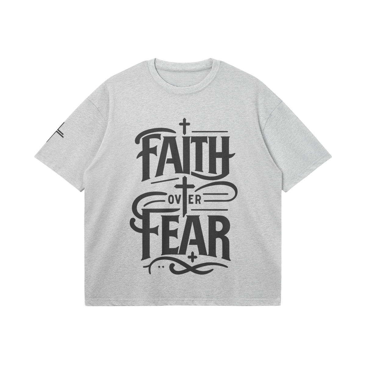 Faith Over Fear Tee – Front View | Ink Drop Tees