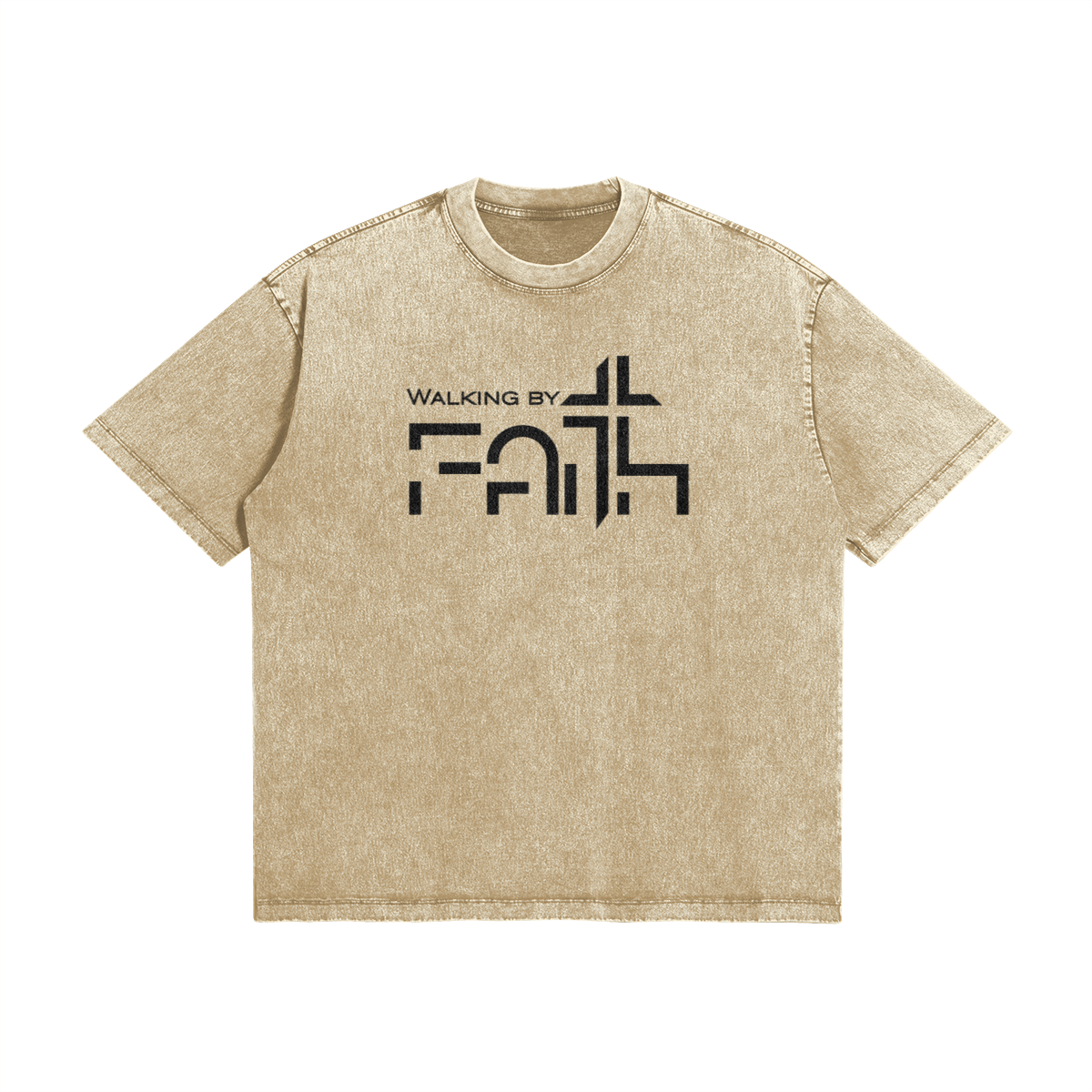 Walking by Faith Velvet – Front View | Ink Drop Tees