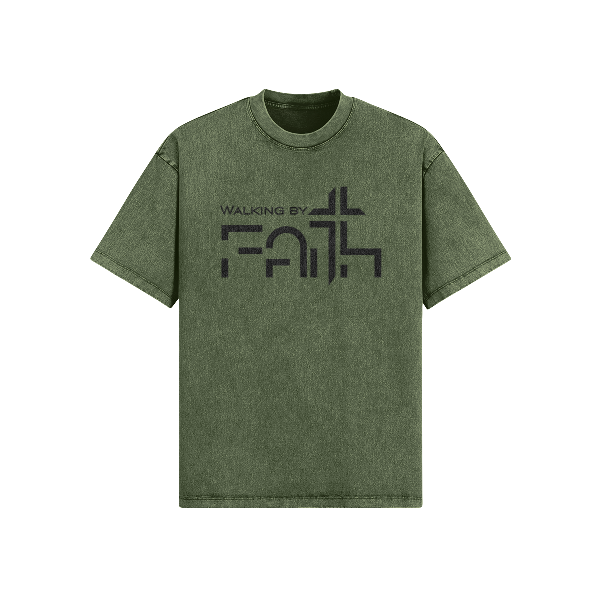 Walking by Faith Velvet – Front View | Ink Drop Tees