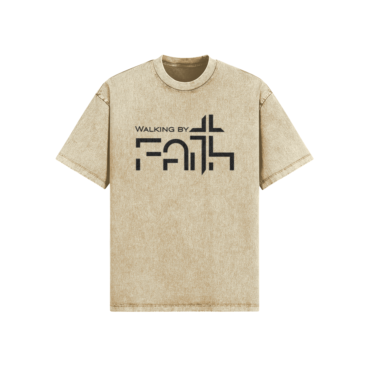 Walking by Faith Velvet – Front View | Ink Drop Tees