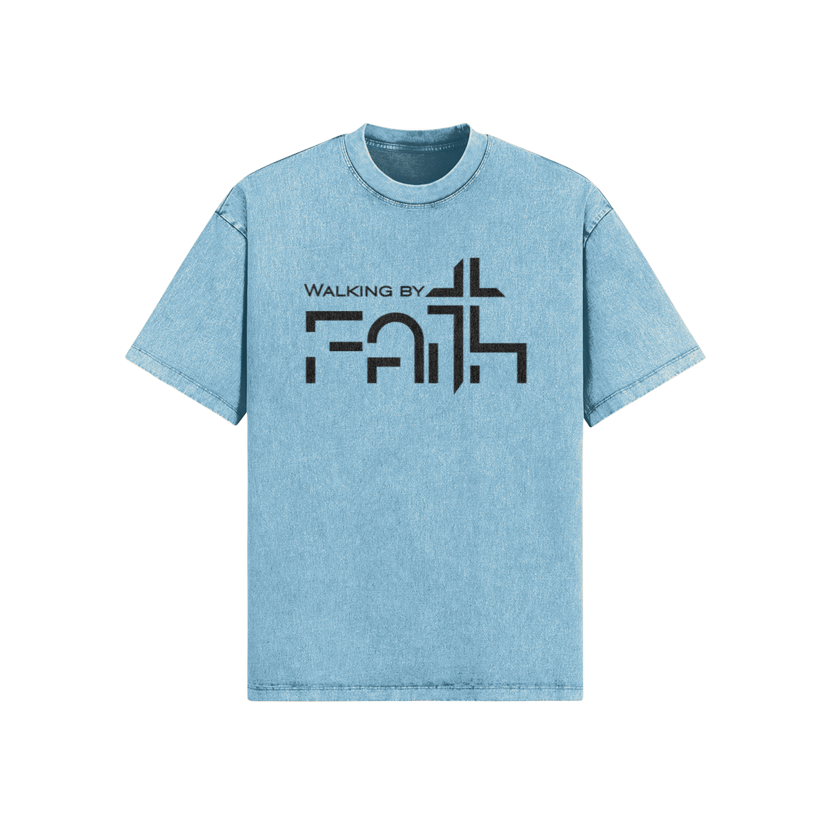 Walking by Faith Velvet – Front View | Ink Drop Tees
