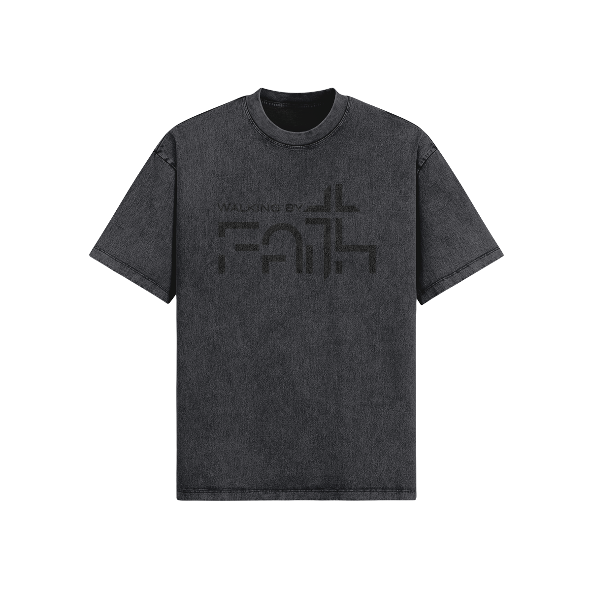 Walking by Faith Velvet – Front View | Ink Drop Tees
