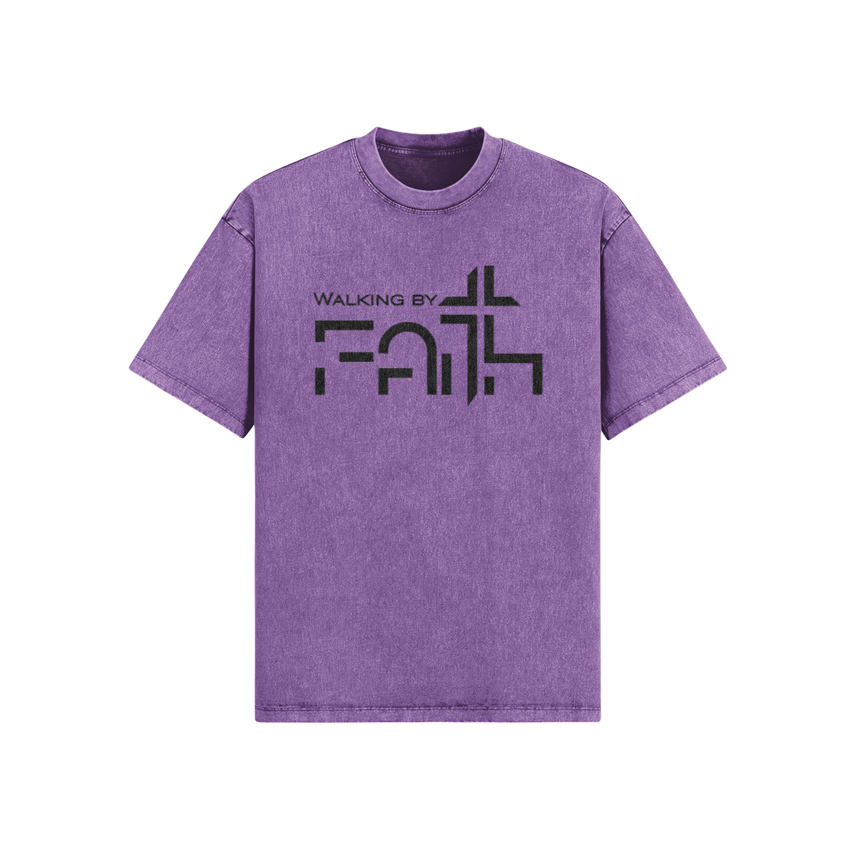 Walking by Faith Velvet – Front View | Ink Drop Tees