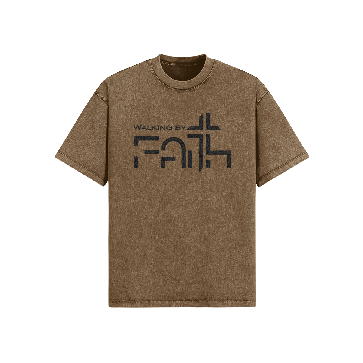 Walking by Faith Velvet – Front View | Ink Drop Tees