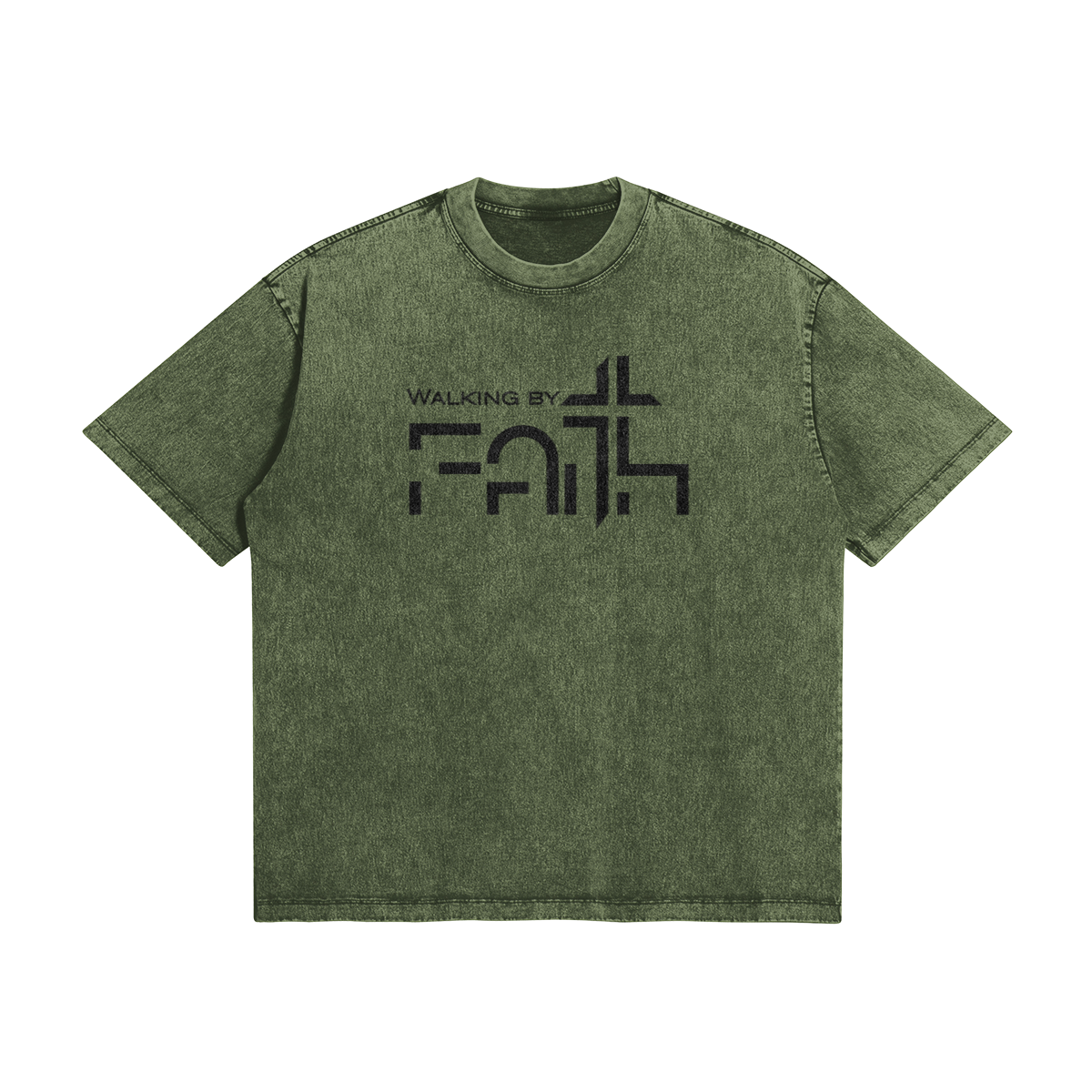 Walking by Faith Velvet – Front View | Ink Drop Tees