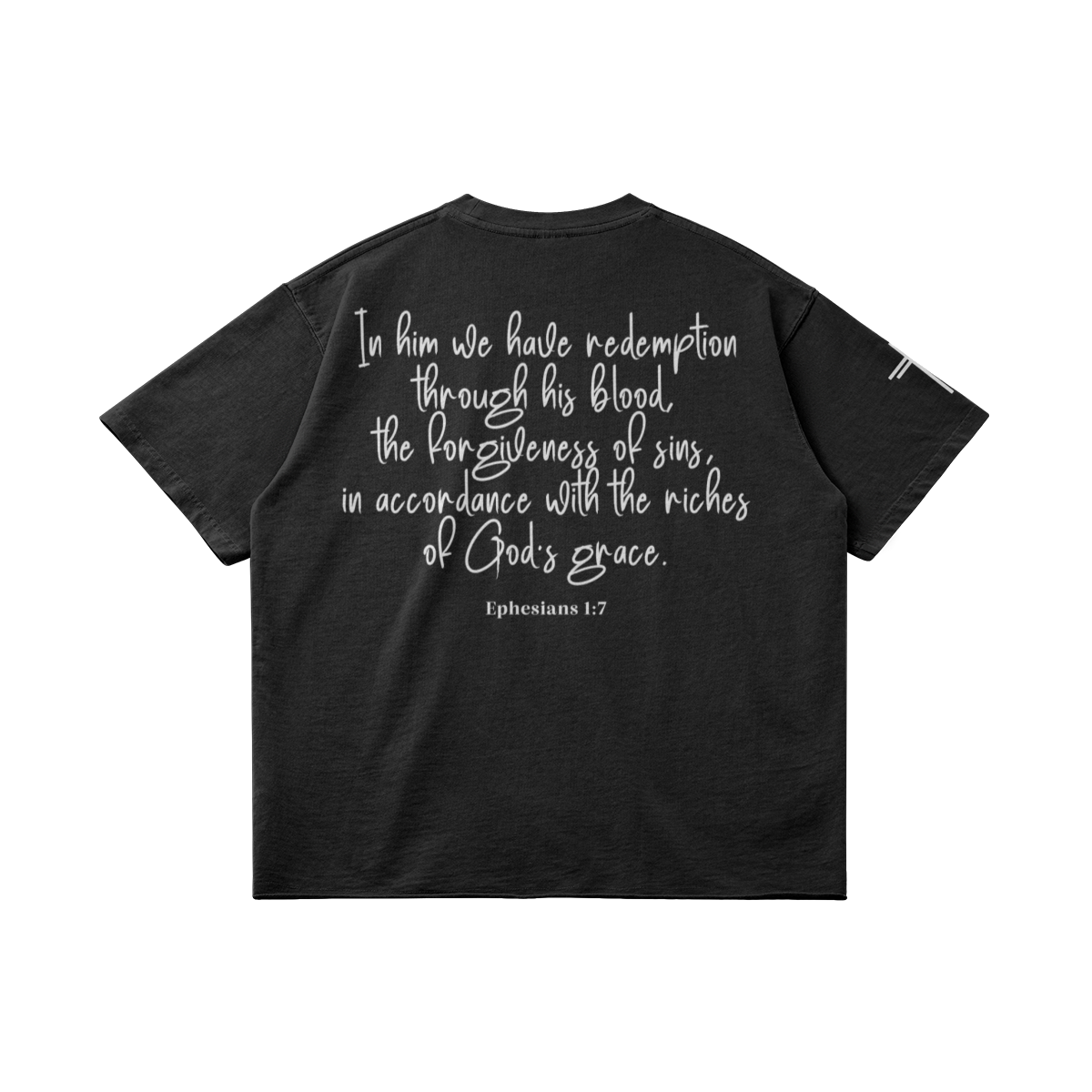 Redeemed Double Sided – Back View | Ink Drop Tees