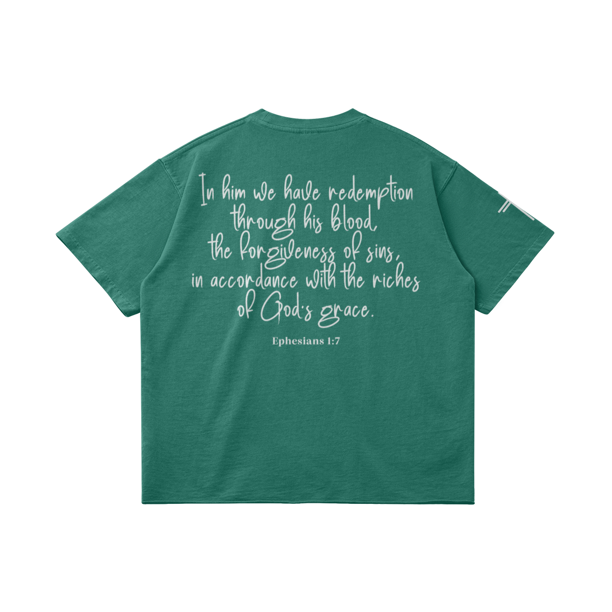 Redeemed Double Sided – Back View | Ink Drop Tees