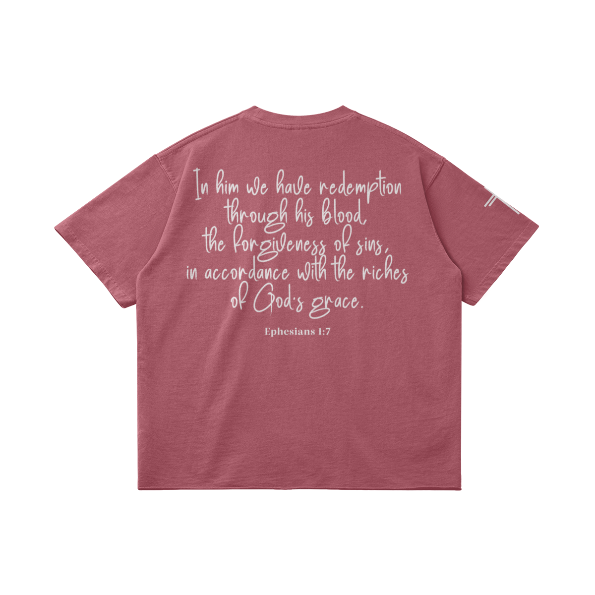 Redeemed Double Sided – Back View | Ink Drop Tees